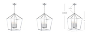Jonathan Y Pagoda 4-Bulb Lantern Metal Led Pendant